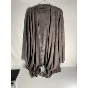 Barefoot Dreams 436 CozyChic Lite Calypso Open Front Cardigan Dark Brown Large
